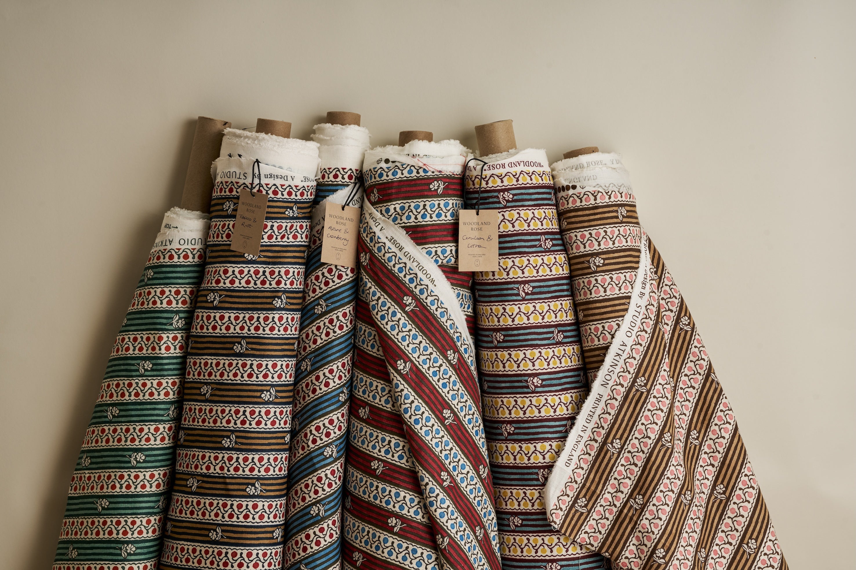 Studio Atkinson’s first printed fabric collection – the Woodland Rose