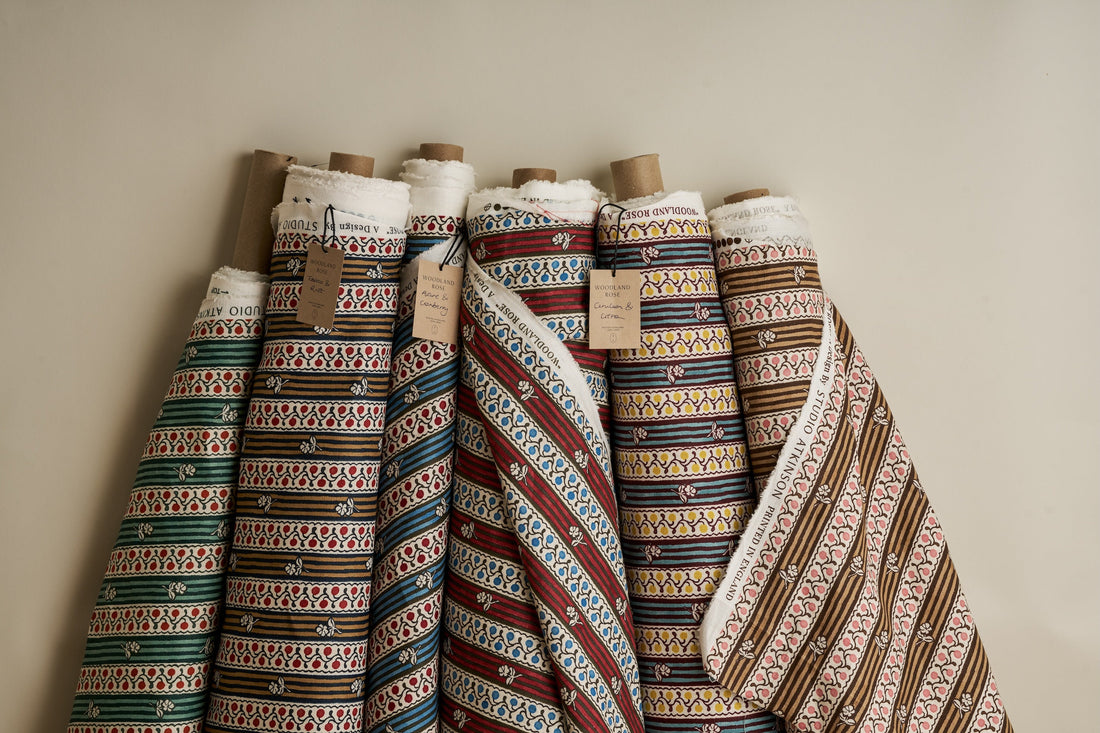 Studio Atkinson’s first printed fabric collection – the Woodland Rose