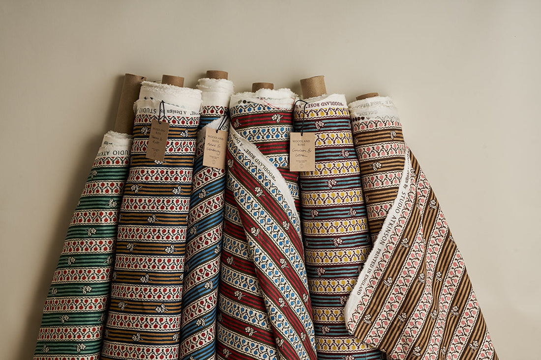 Studio Atkinson’s first printed fabric collection – the Woodland Rose