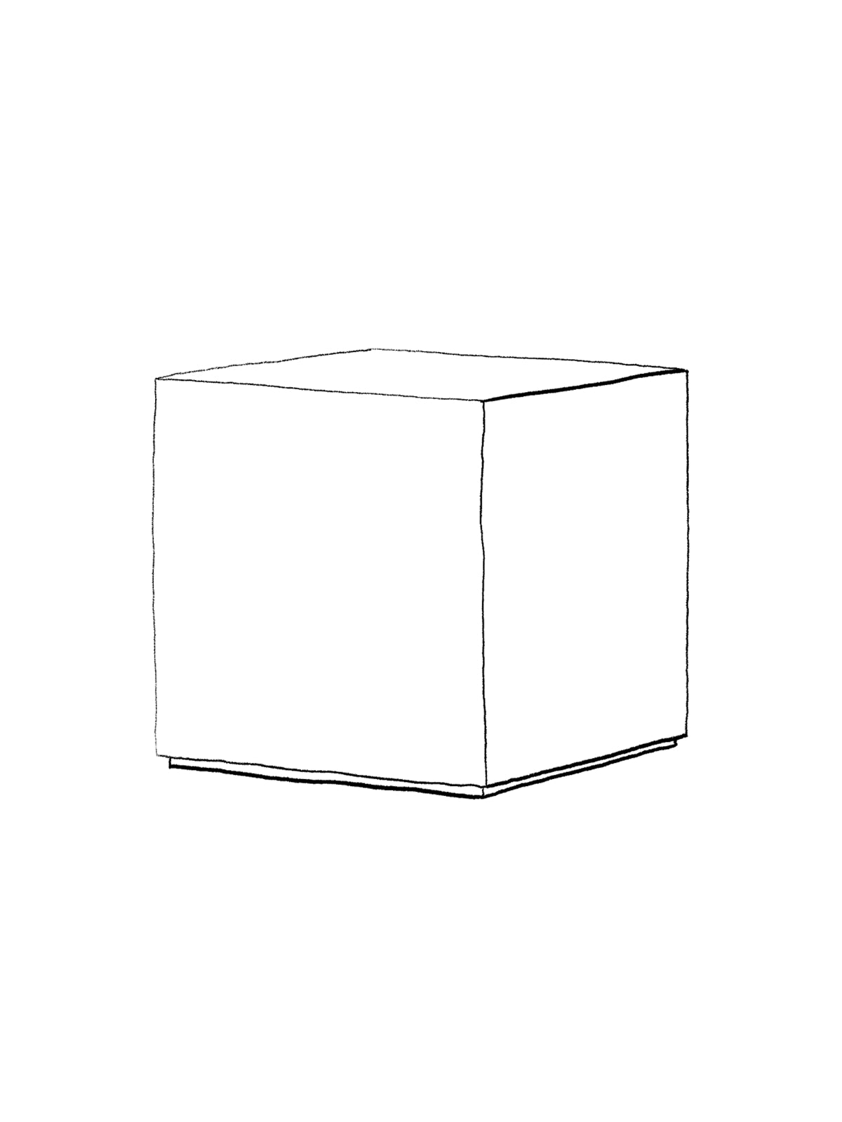 Buffed Up Cube Side Table