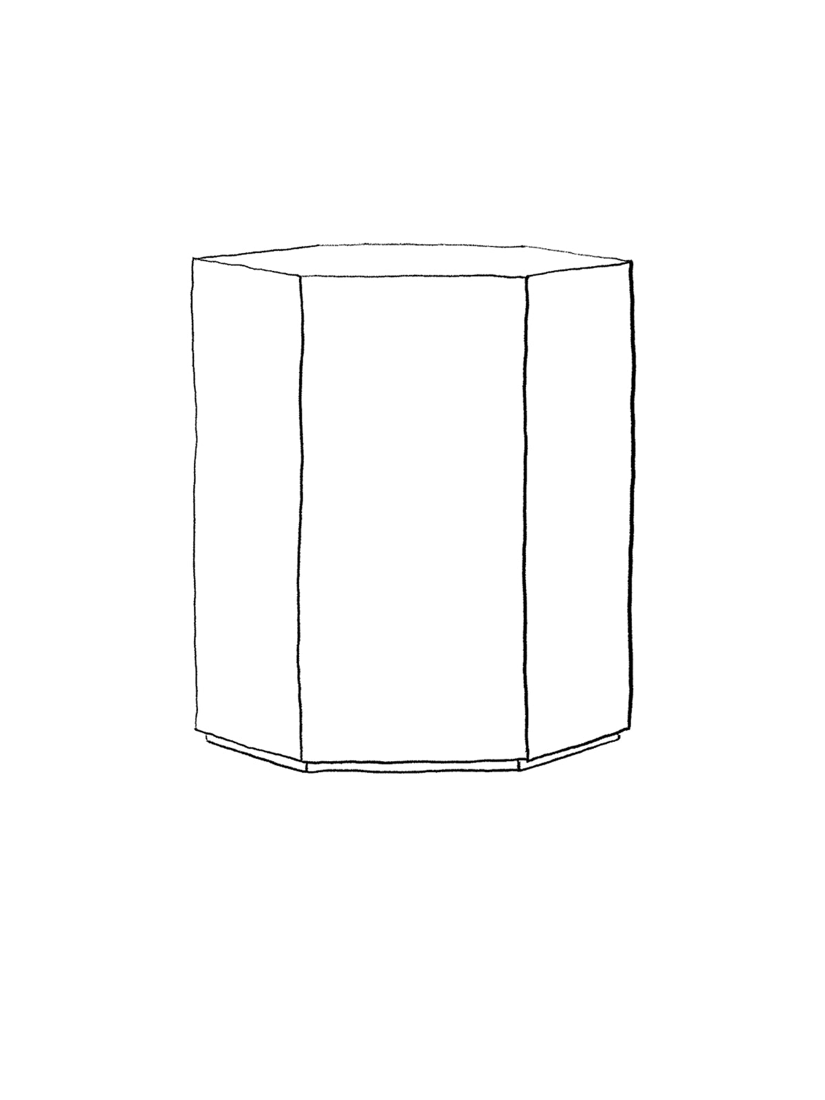 Buffed Up Hex Side Table