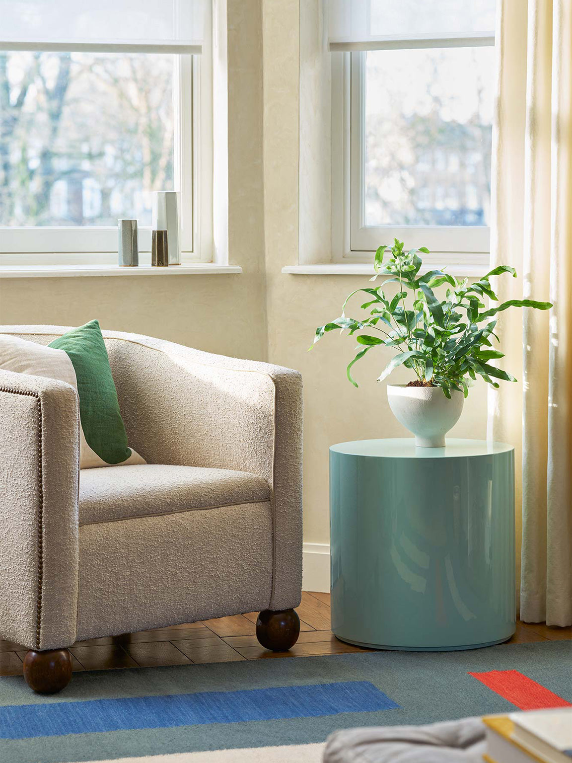 Buffed Up Cylinder Side Table