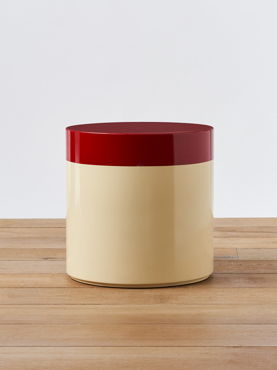 Two Tone Cylinder Side Table