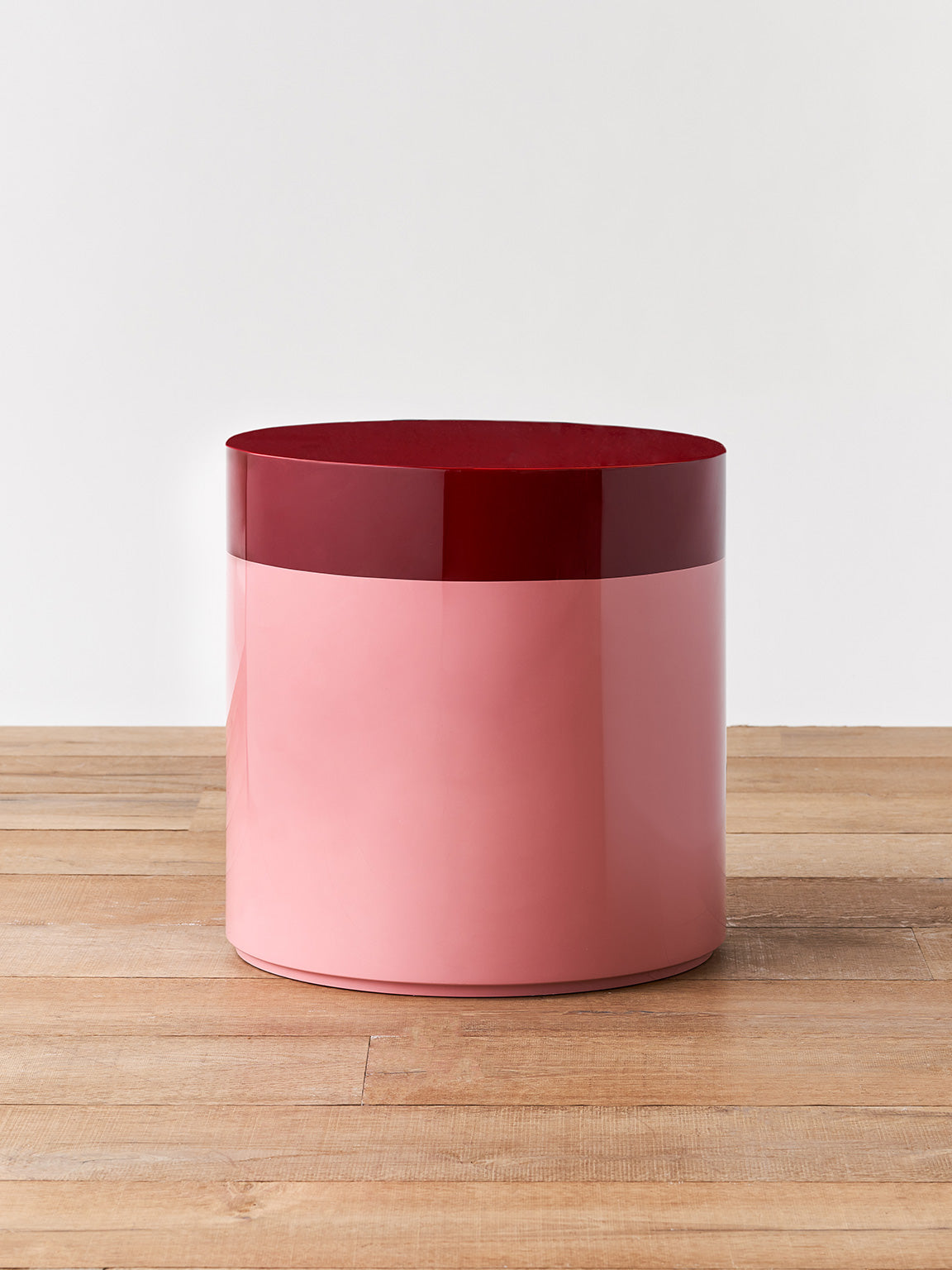 Two Tone Cylinder Side Table